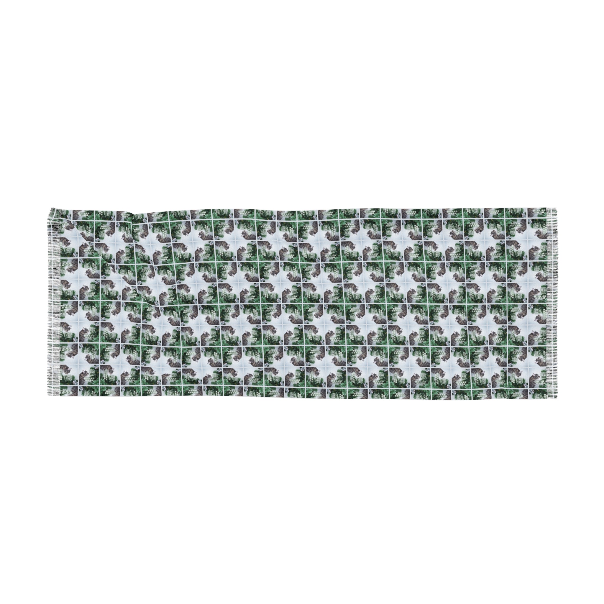 Photo depicting the ​Wreck the Tree Christmas Light Scarf from EpiAl's Shop.