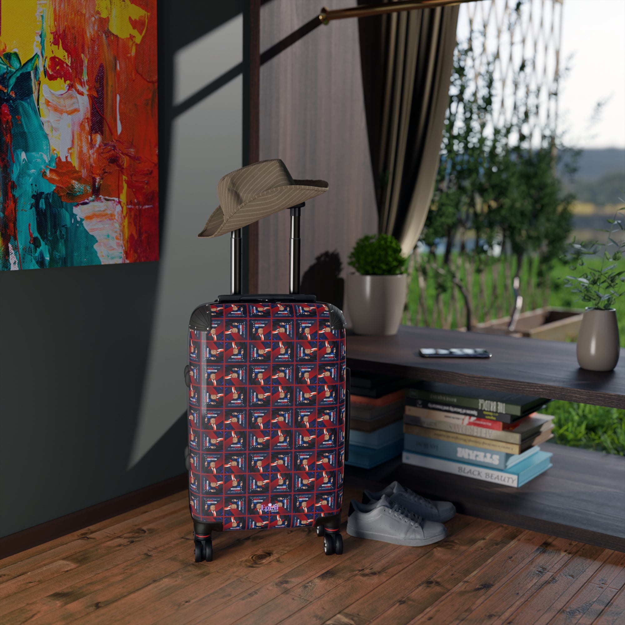 Trump Country Constitution God Patterned Suitcase