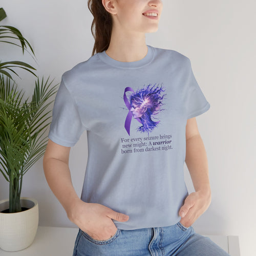 Photo depicting the ​A Warrior is Born Unisex Jersey Short Sleeve Tee from EpiAl's Shop.