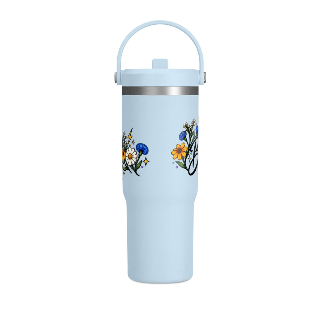 Beautifully Electric 32 oz Tumbler | Epilepsy Awareness Floral Travel Cup