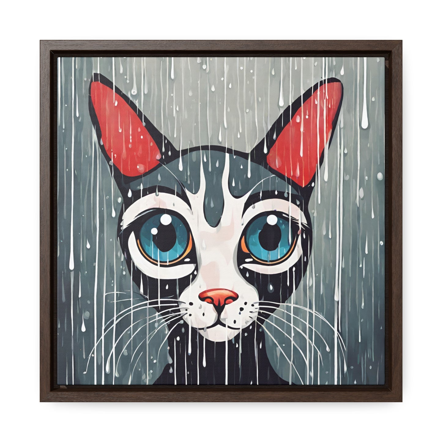 Blue Eyed Cat Gallery Canvas Wraps, Square Frame - Canvas - Epileptic Al’s Shop