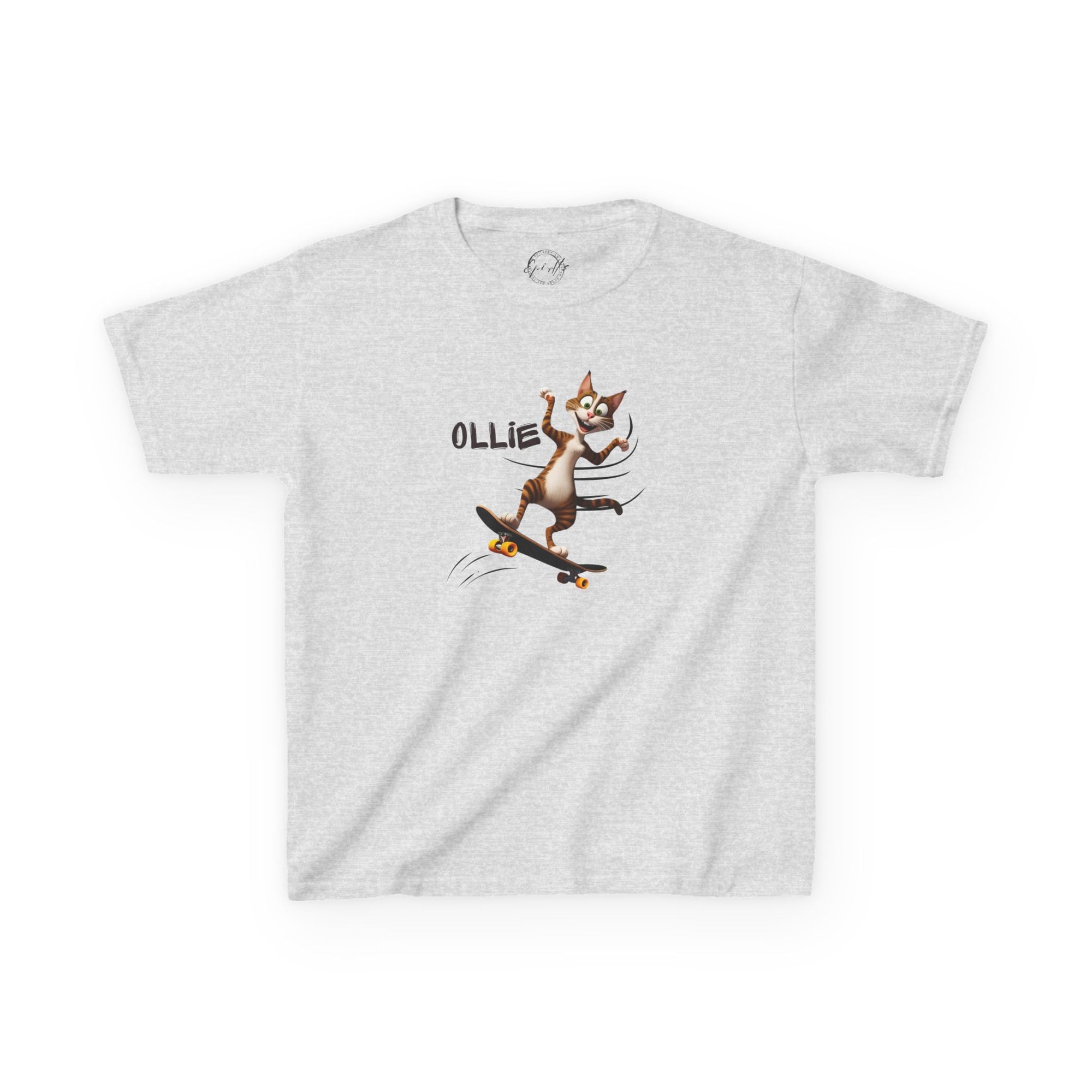 Kids Ollie Cat Tee - Fun and Playful Cotton T-Shirt for Children