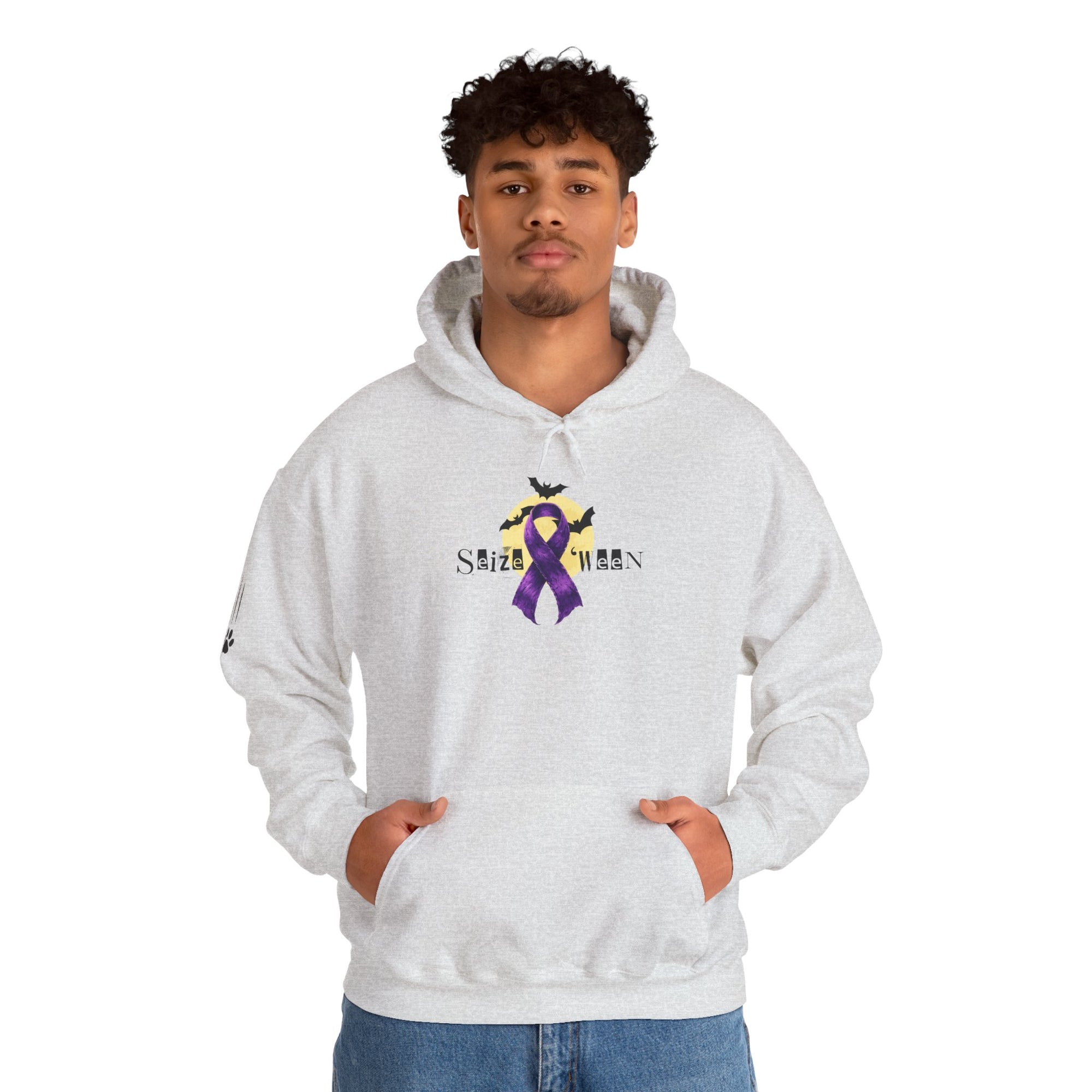 Cozy Halloween Purple Ribbon Hoodie