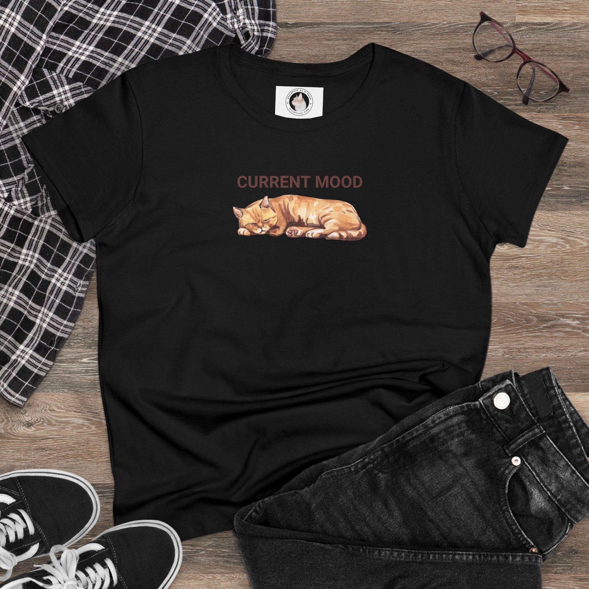 Current Mood: Sleepy Women's Midweight Cotton Tee
