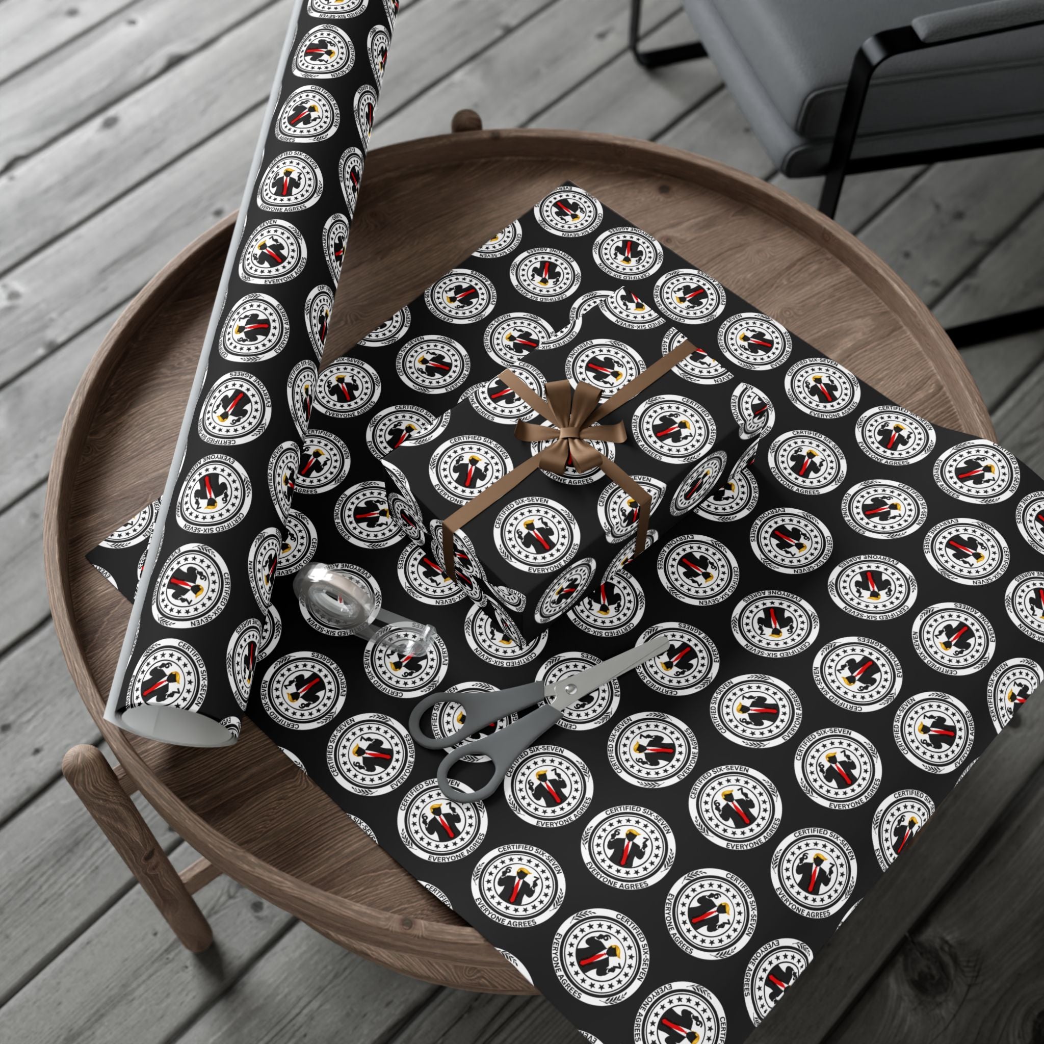 Certified Six-Seven Gift Wrap Paper (Political Parody)