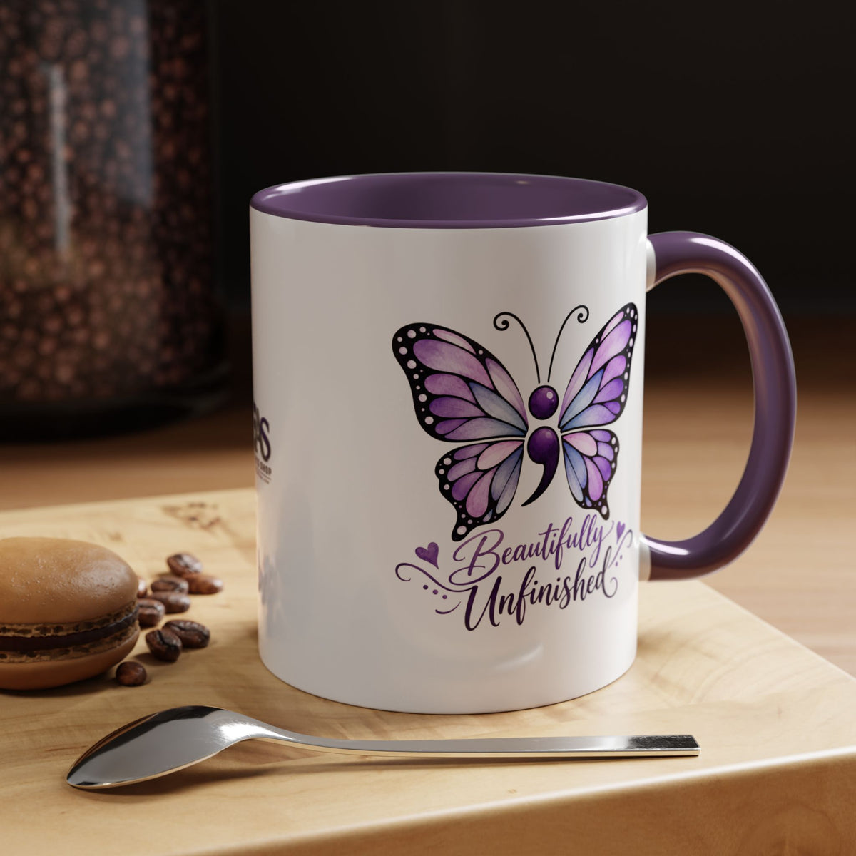 Beautifully Unfinished Semicolon Suicide Awareness Mug