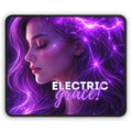 Electric Grace Mouse Pad – Purple Energy Art Desk Accessory