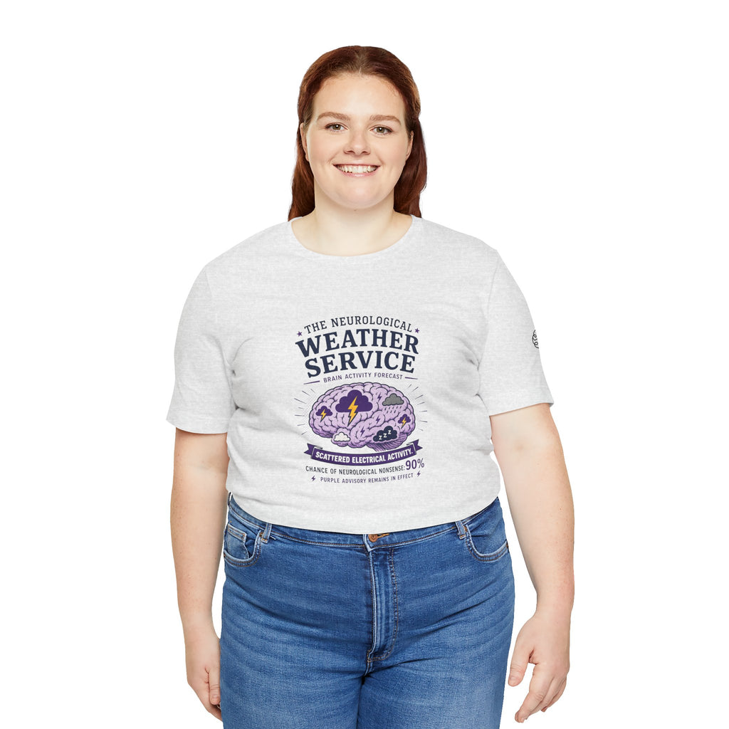 Neurological Weather Service Epilepsy Awareness T-Shirt | Brain Forecast Tee