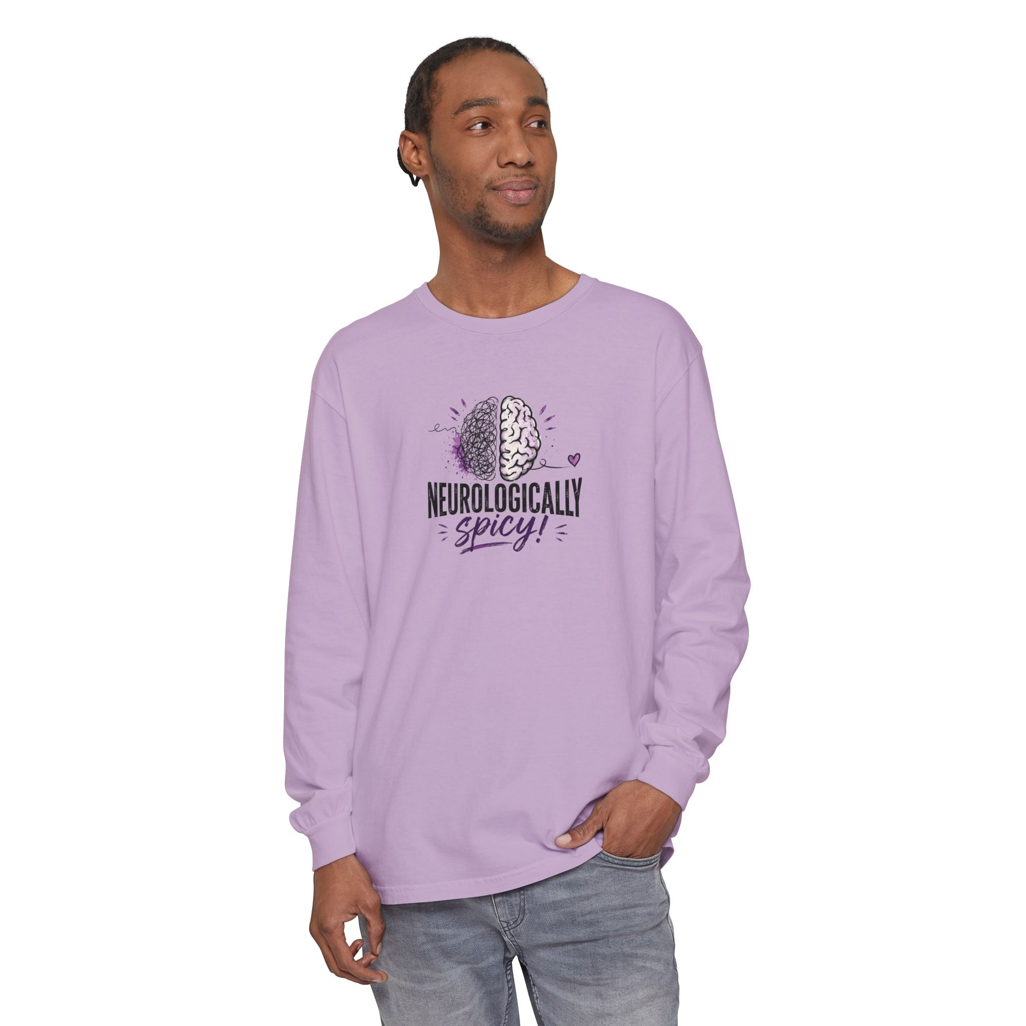 Neurologically Spicy Epilepsy Awareness Garment-Dyed Long Sleeve Shirt