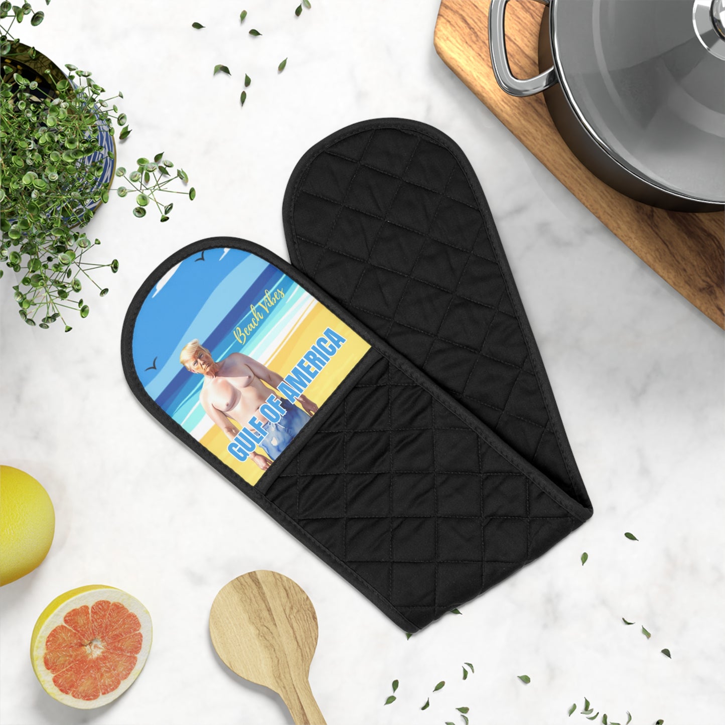 Funny Gulf of America BBQ Oven Mitts - Perfect for Grilling Lovers