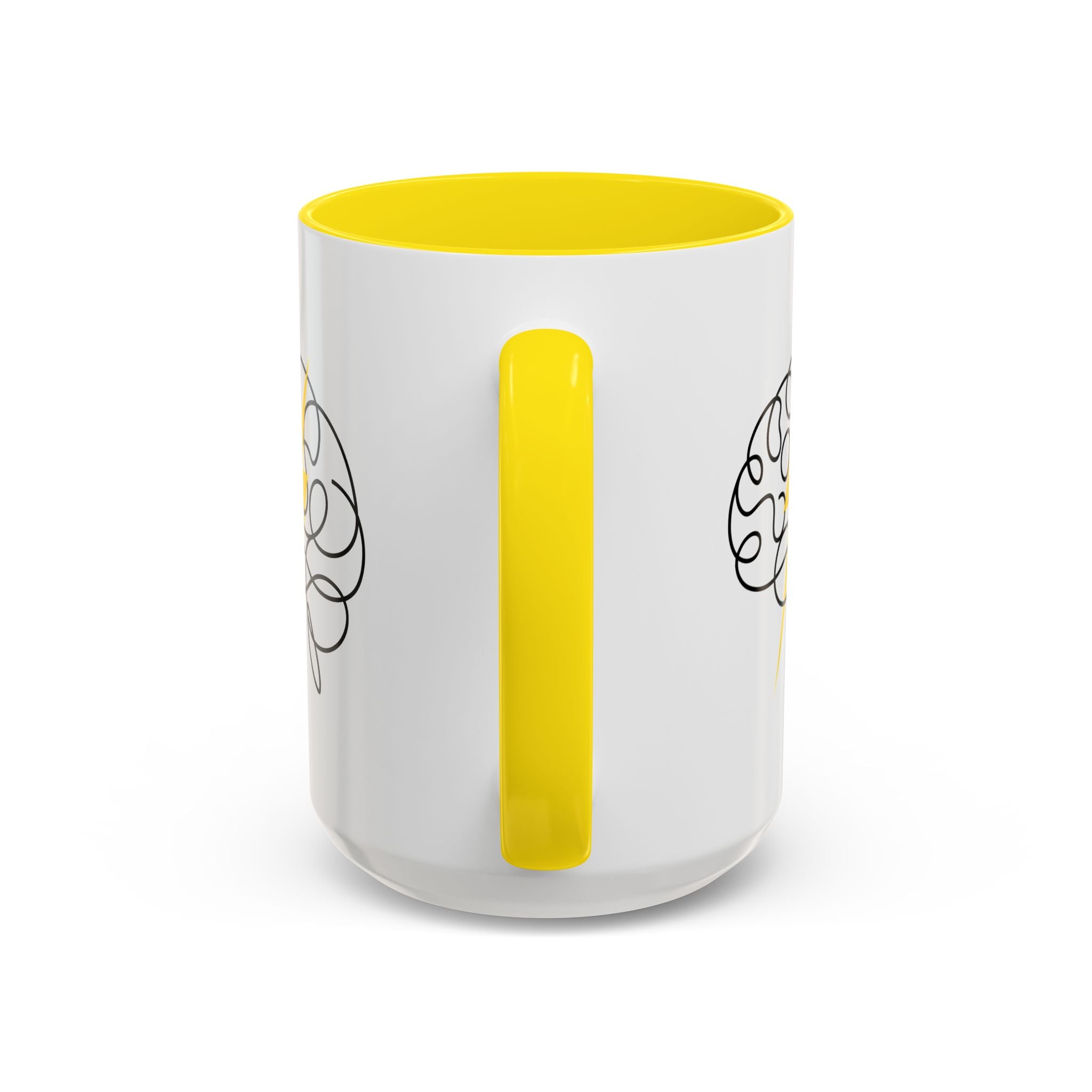 Brain Lightning Bolt Accent Coffee Mug