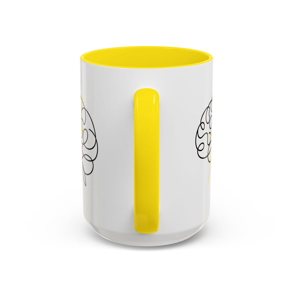 Brain Lightning Bolt Accent Coffee Mug
