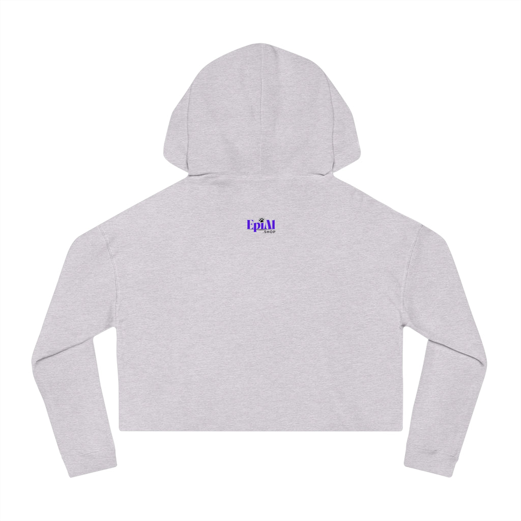 Christmas Cat Lady Club Women’s Cropped Hooded Sweatshirt