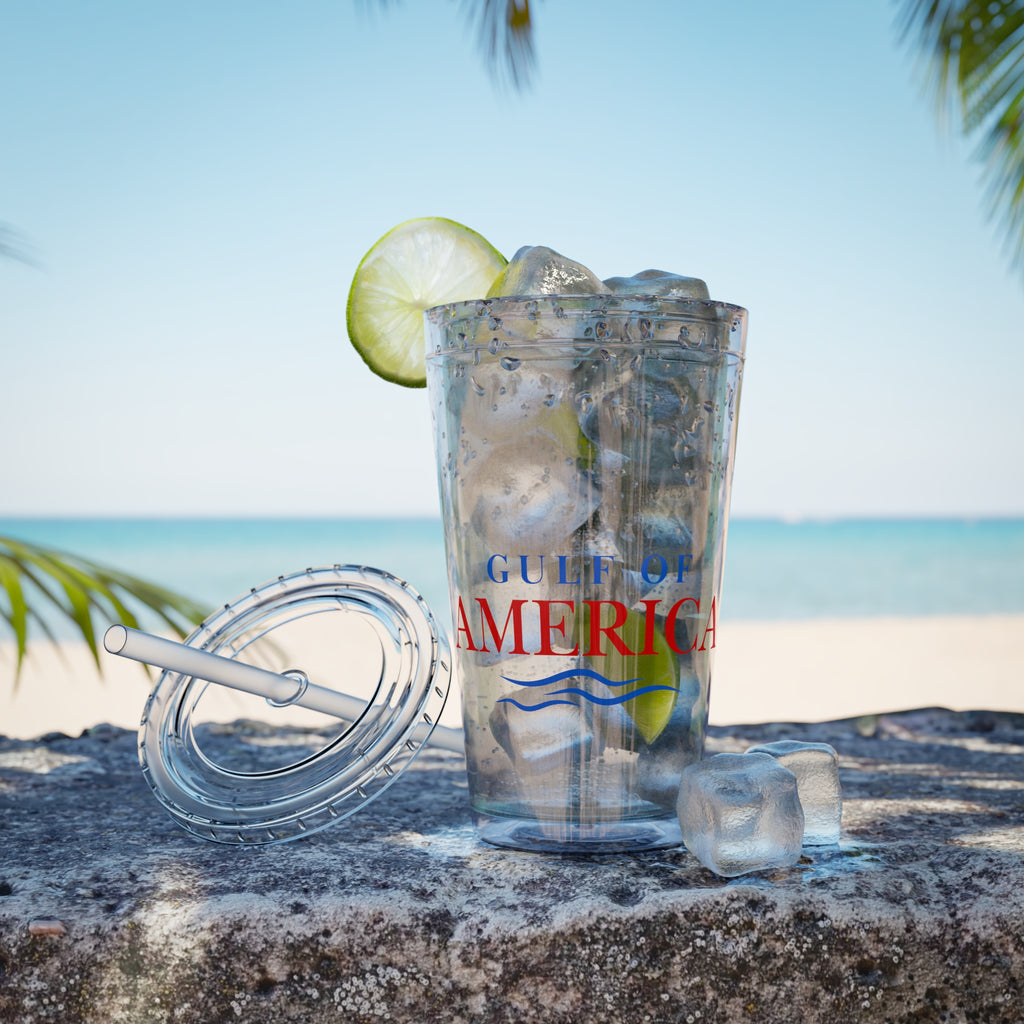 American Gulf Tumbler with Straw, 16oz