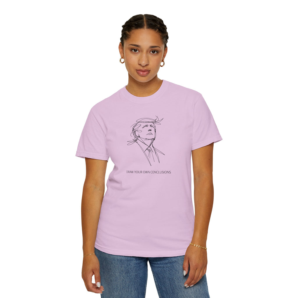 Draw Your Own Conclusions Unisex Graphic Tee – Minimal Line Art Statement Shirt