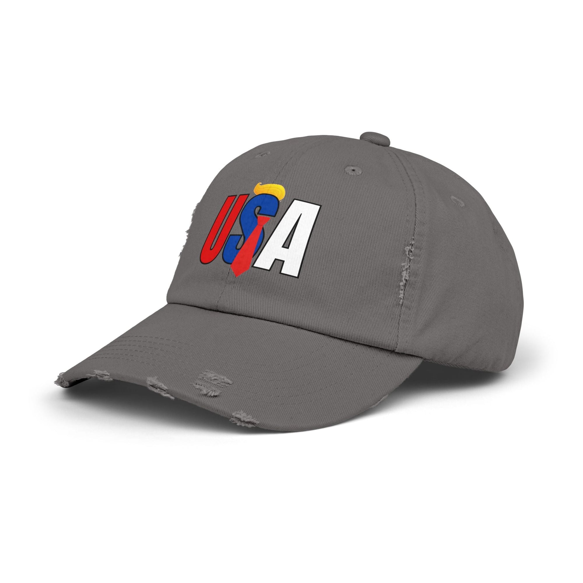 Unisex Trendy Distressed USA Cap Printify