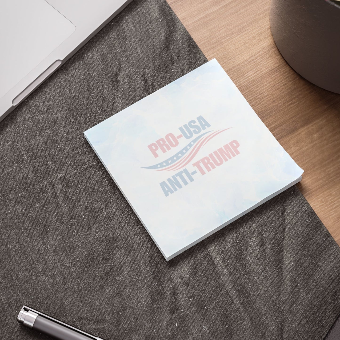 Pro-USA Anti-Trump Note Pads - Eco-Friendly Sticky Memo Pads for Activists
