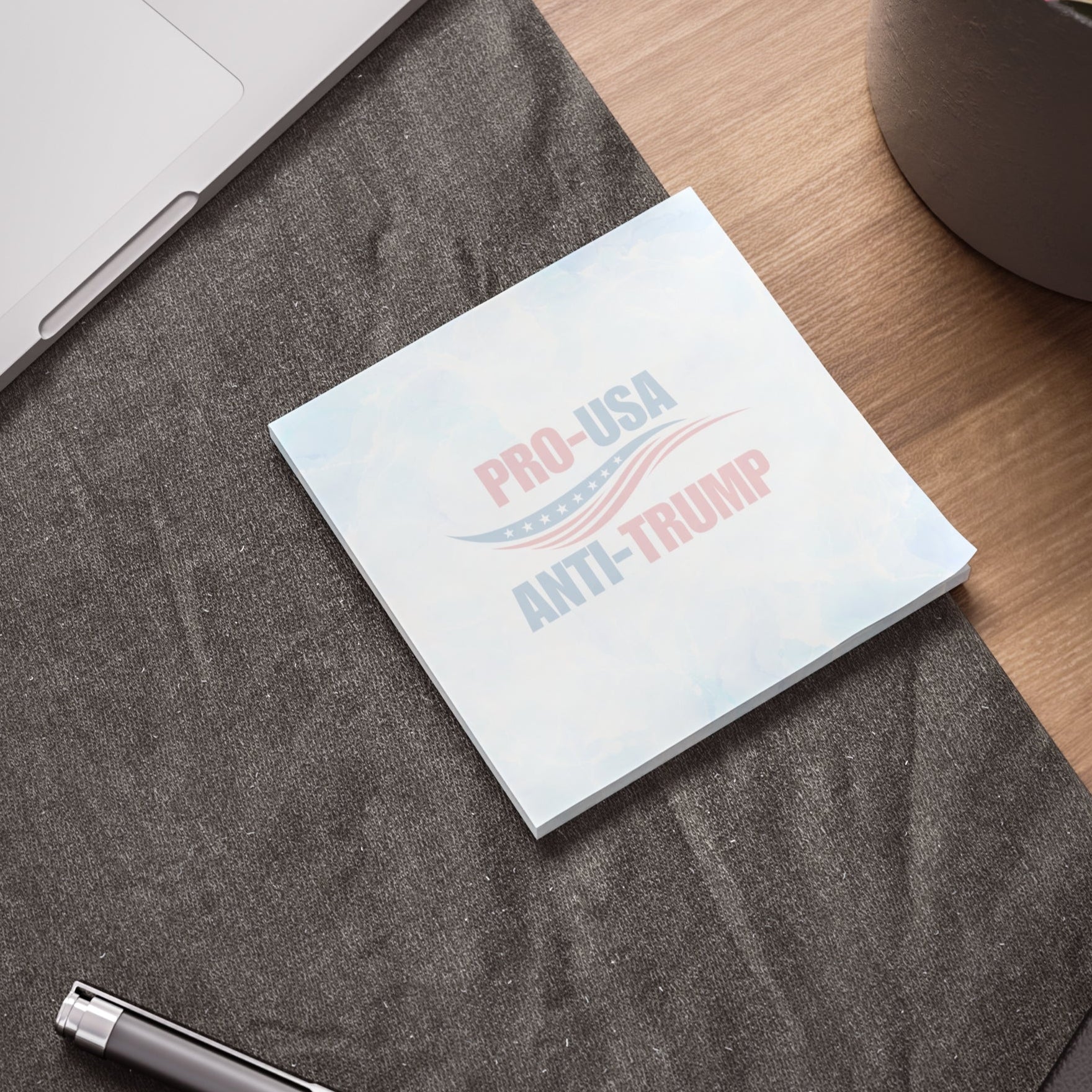 Pro-USA Anti-Trump Note Pads - Eco-Friendly Sticky Memo Pads for Activists