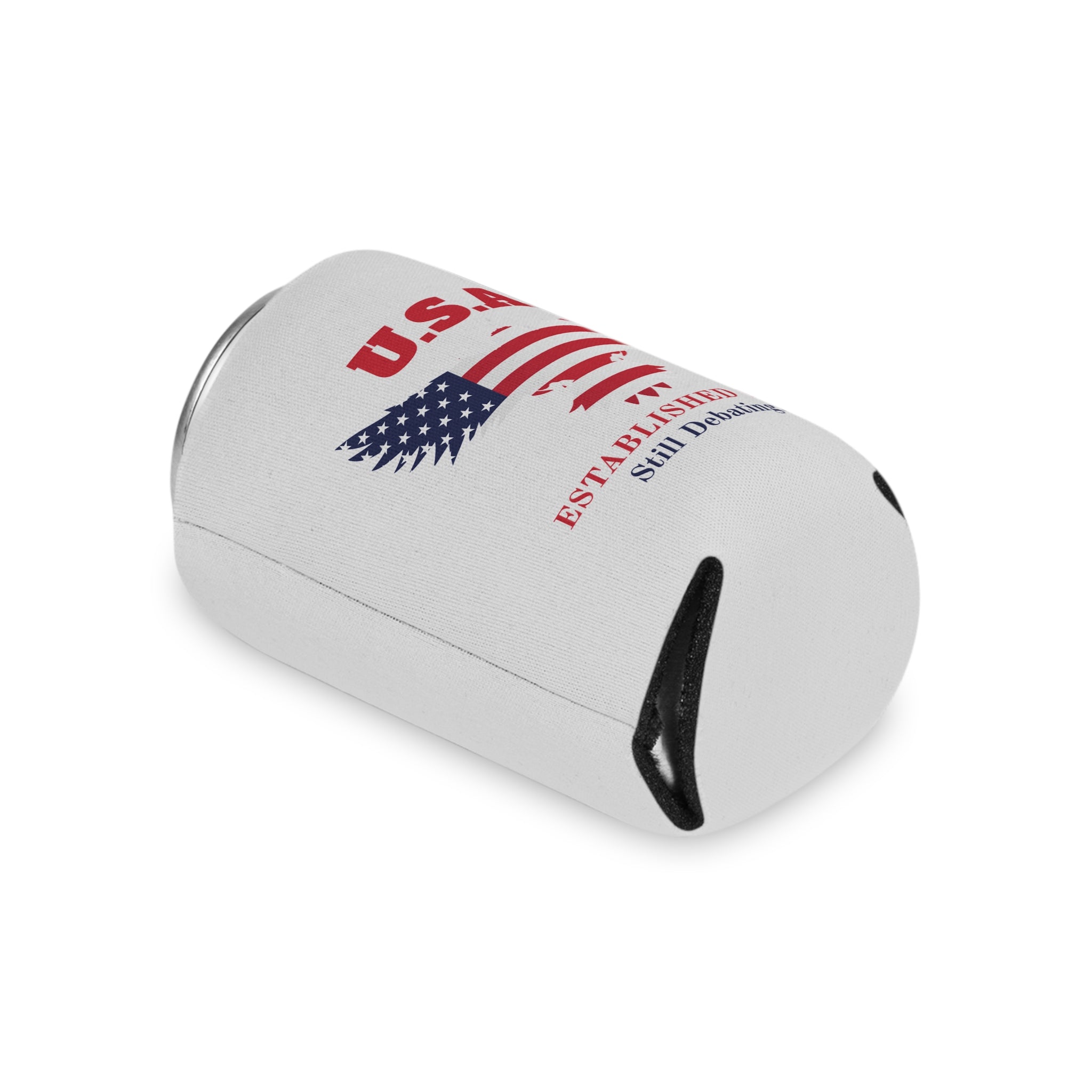 USA Established 1776 Still Debating Can Cooler Sleeve | Patriotic Funny Koozie