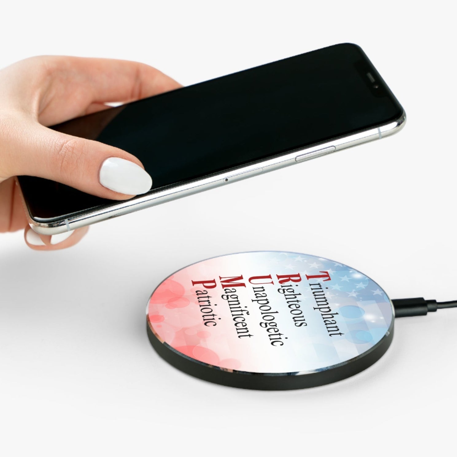 Fast Charging Pad with Pro-Trump Acronym Printify