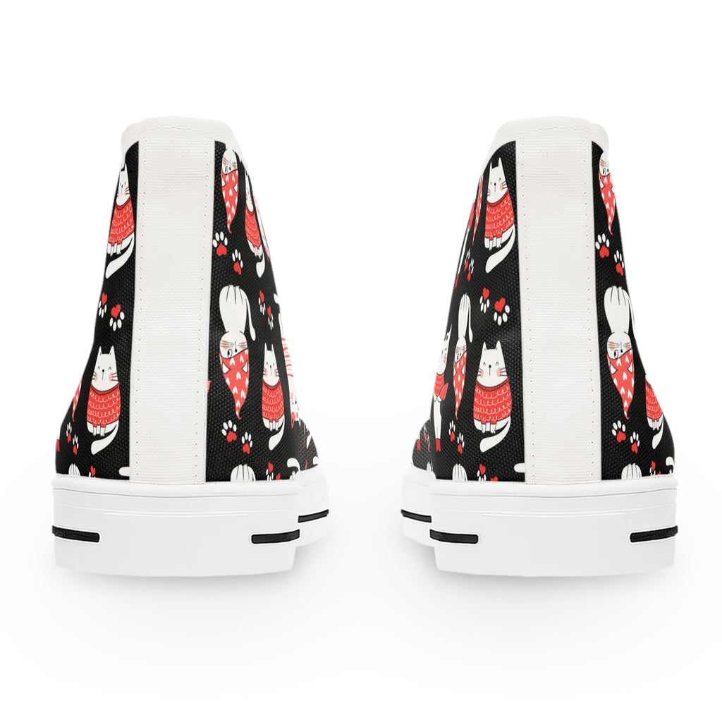 Winter Cats Women's High Top Sneakers
