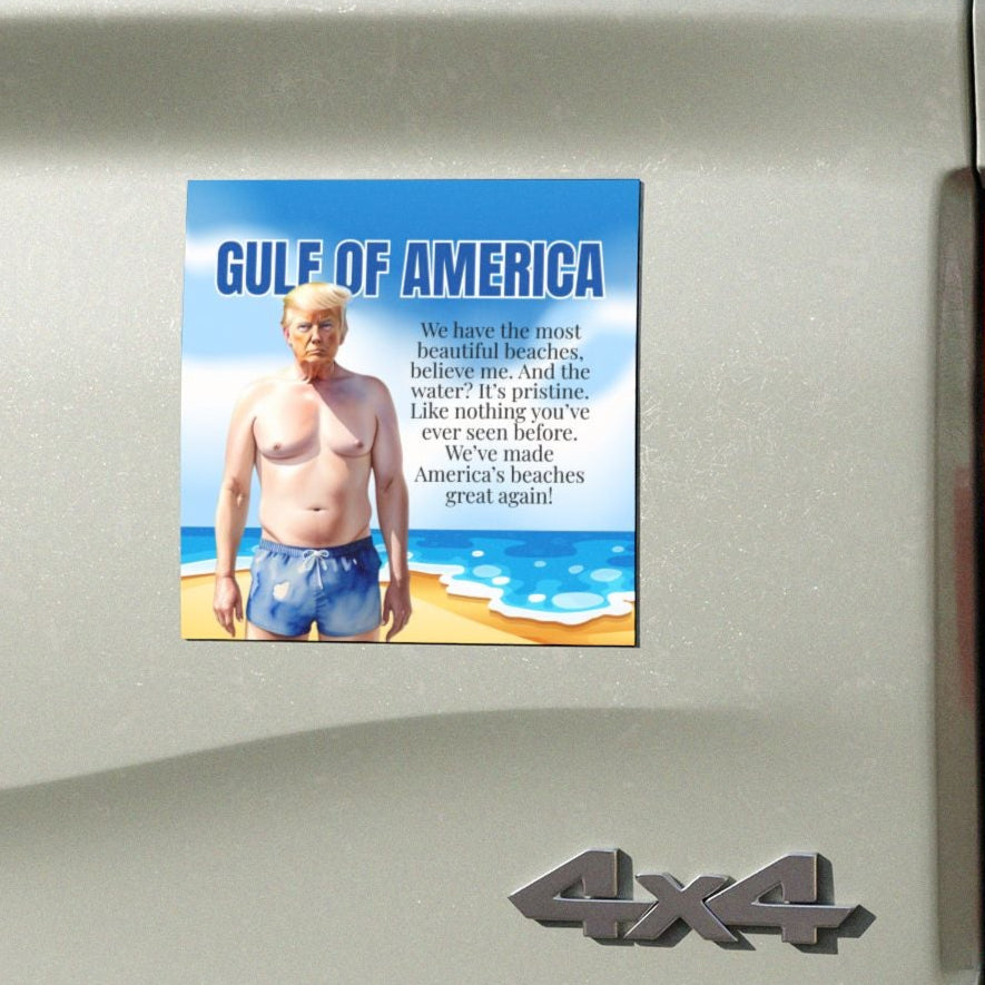 Trump Beaches Great Again Car Magnet - Gulf of America