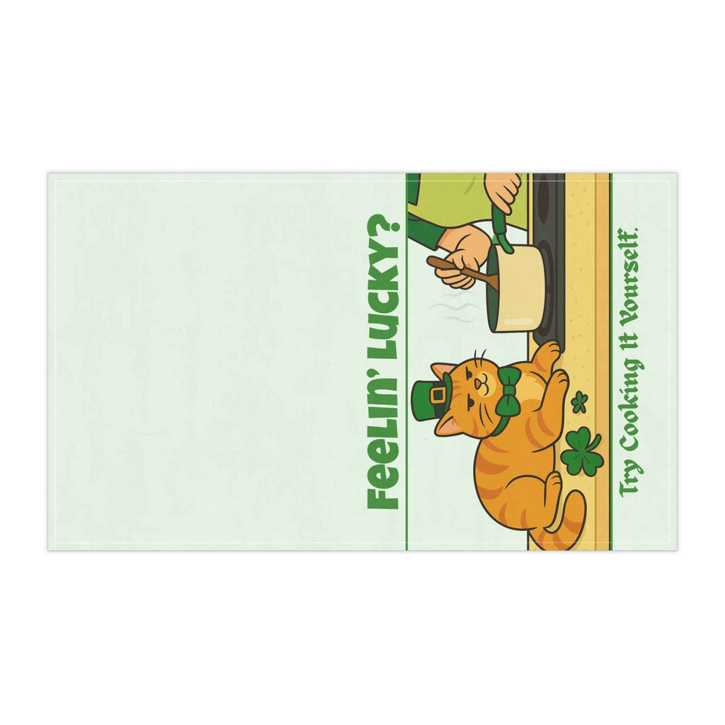 Feelin’ Lucky? – St. Patrick’s Day Cat Tea Towel