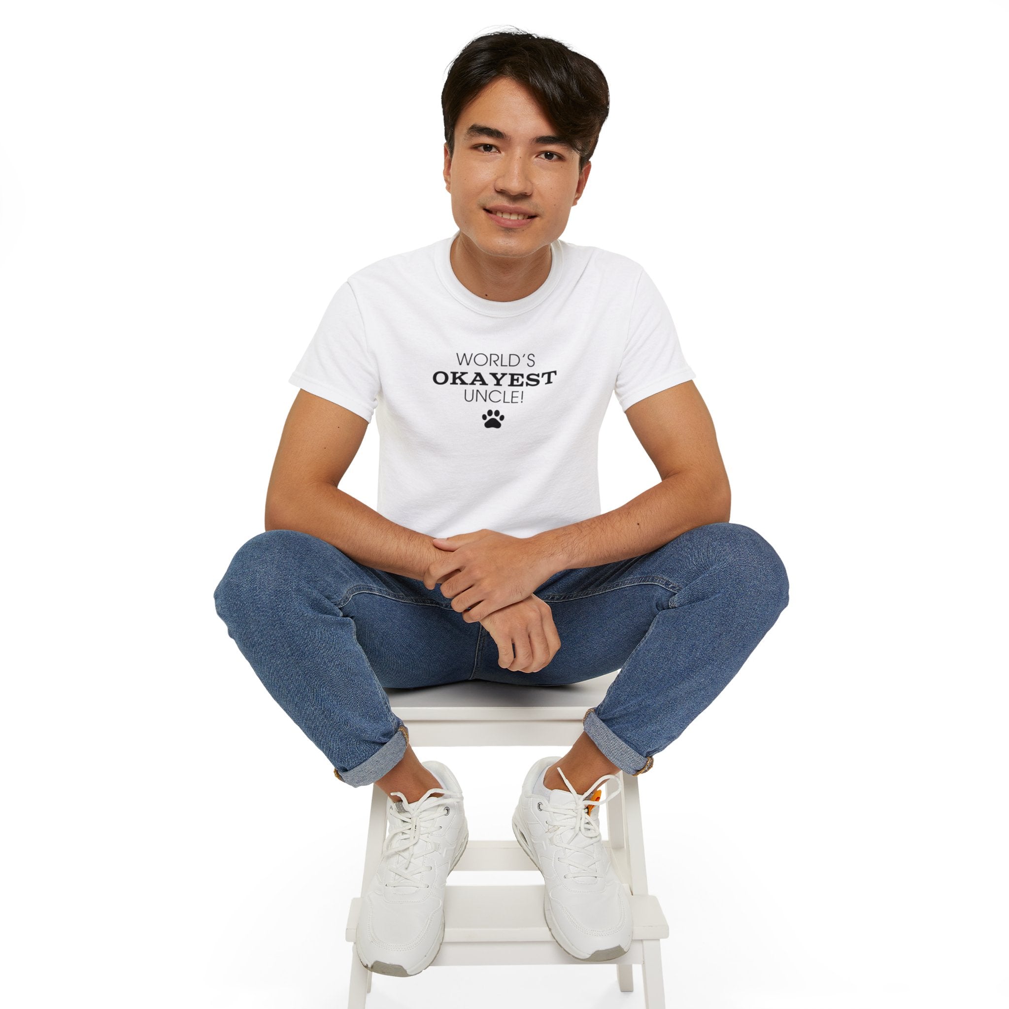World's Okayest Uncle Ultra Cotton Tee - T - Shirt - Epileptic Al’s Shop