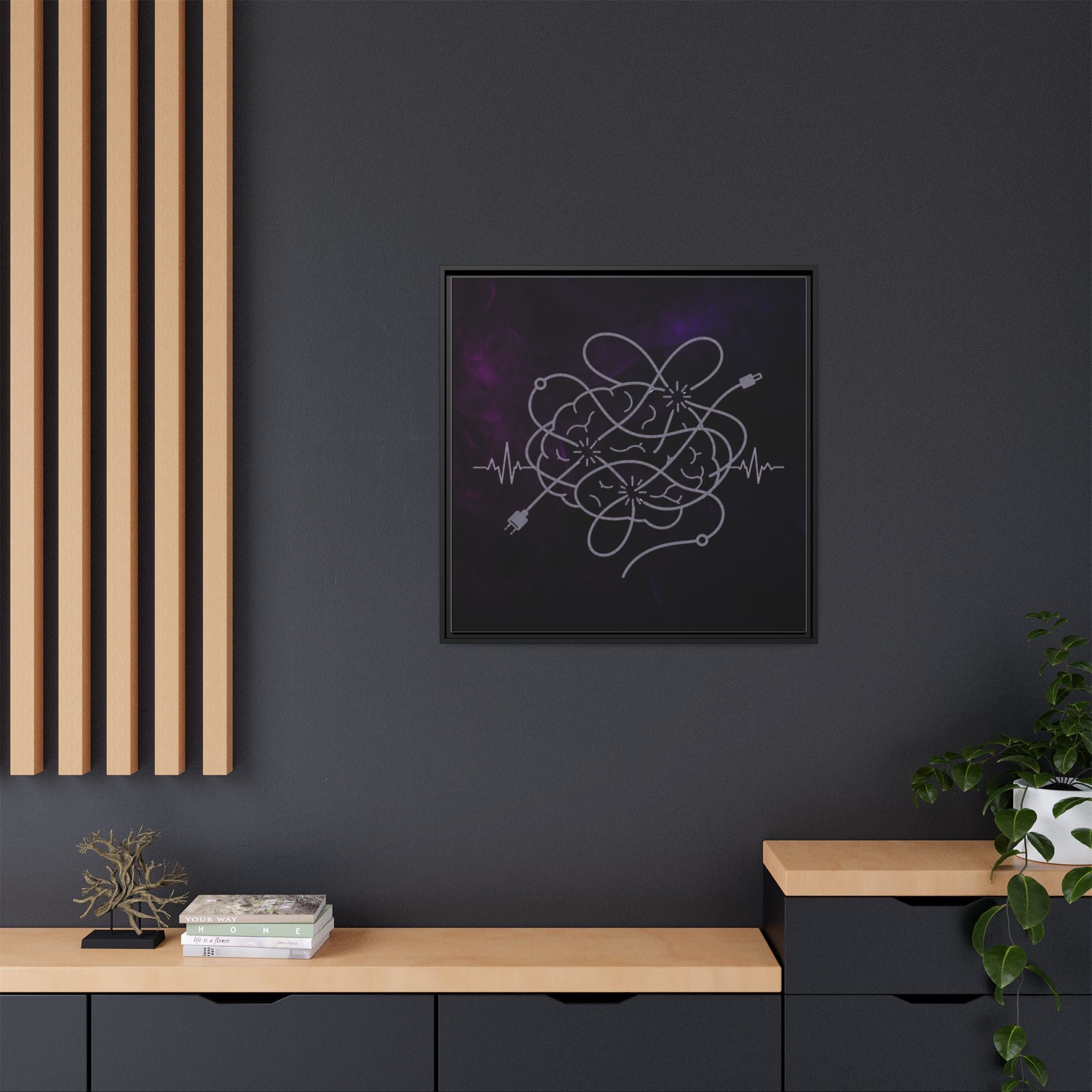 Tangled Brain Epilepsy Awareness Framed Canvas Print