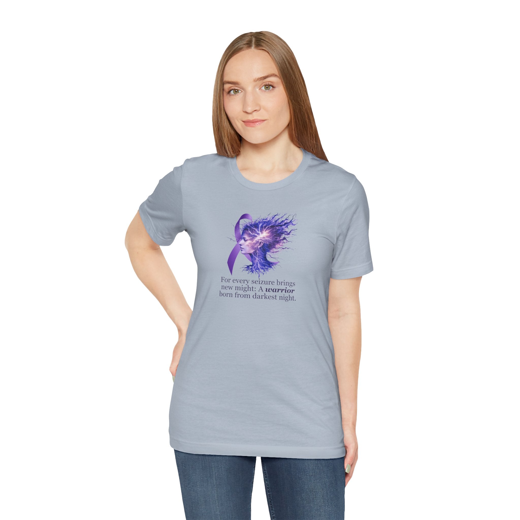 Photo depicting the ​A Warrior is Born Unisex Jersey Short Sleeve Tee from EpiAl's Shop.