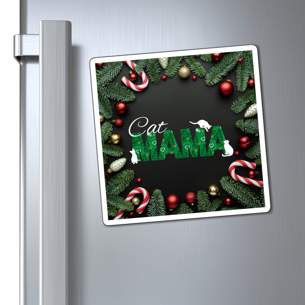 Christmas Cat Mama Magnets