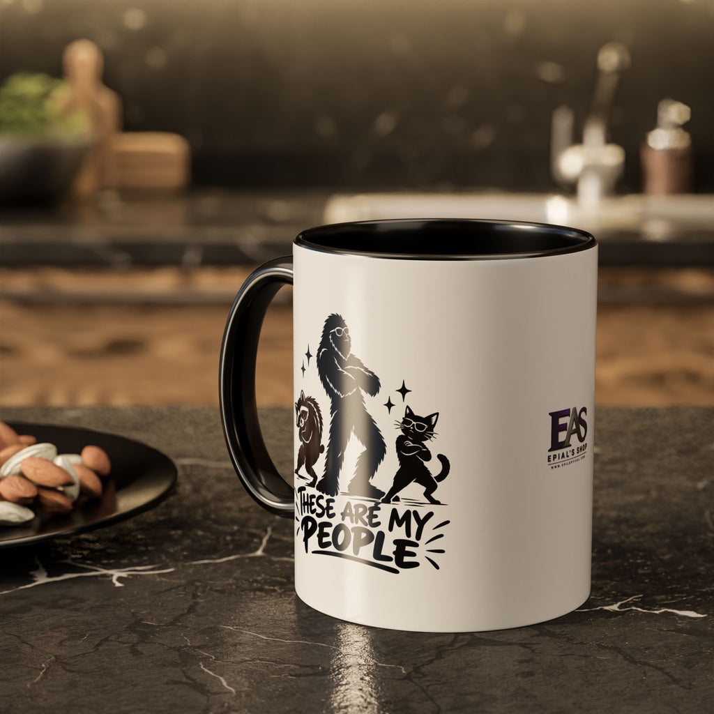 These Are My People Bigfoot, Raccoon & Cat Accent Coffee Mug | 11oz & 15oz