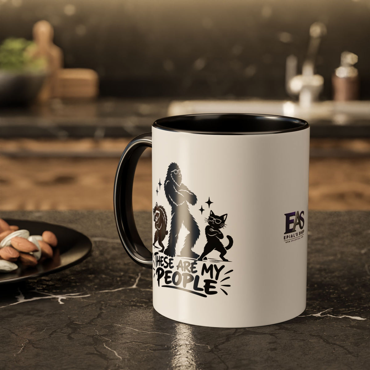 These Are My People Bigfoot, Raccoon & Cat Accent Coffee Mug | 11oz & 15oz