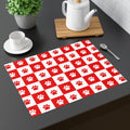 Red & White Paws Placemat, 1pc - EpiAl's Shop
