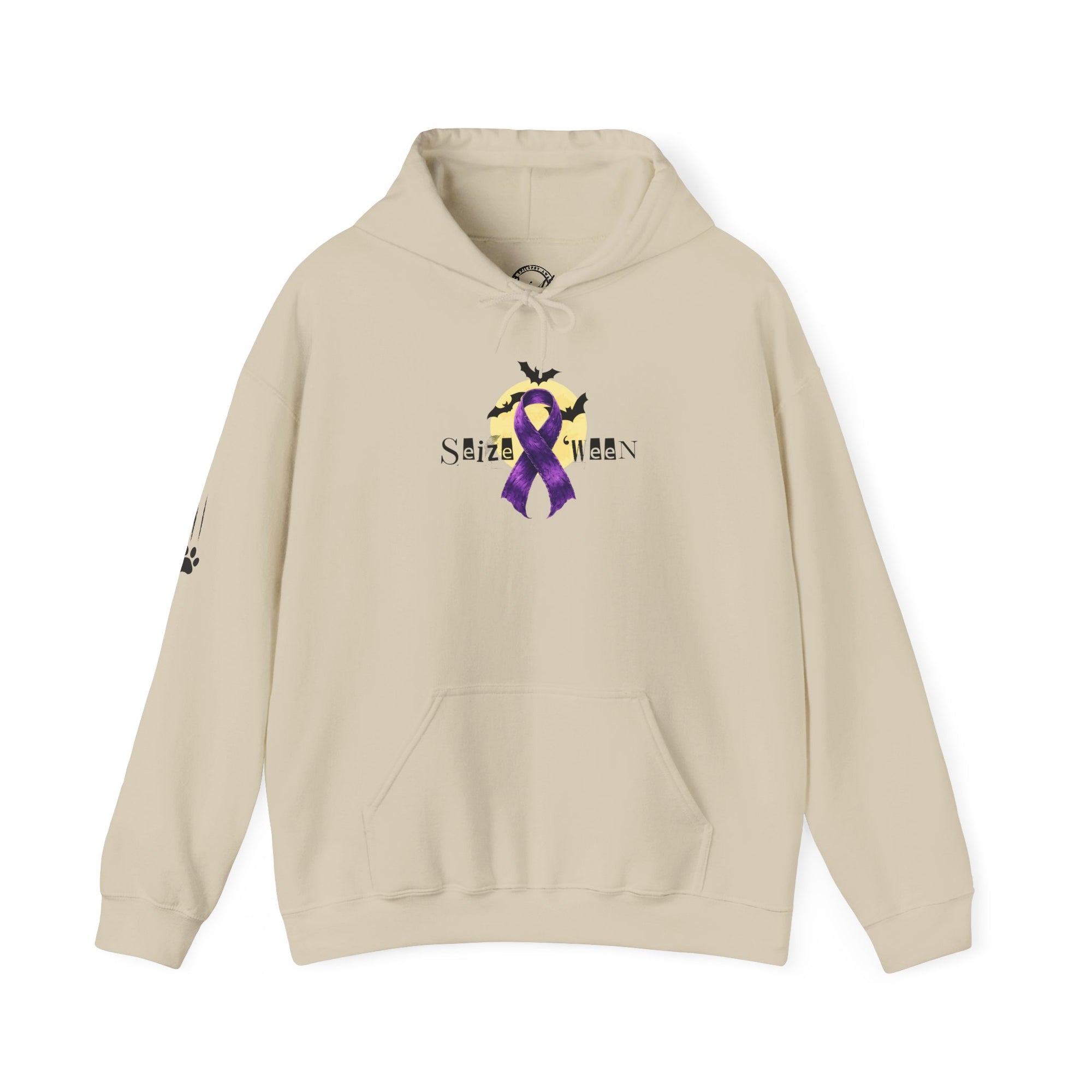 Cozy Halloween Purple Ribbon Hoodie