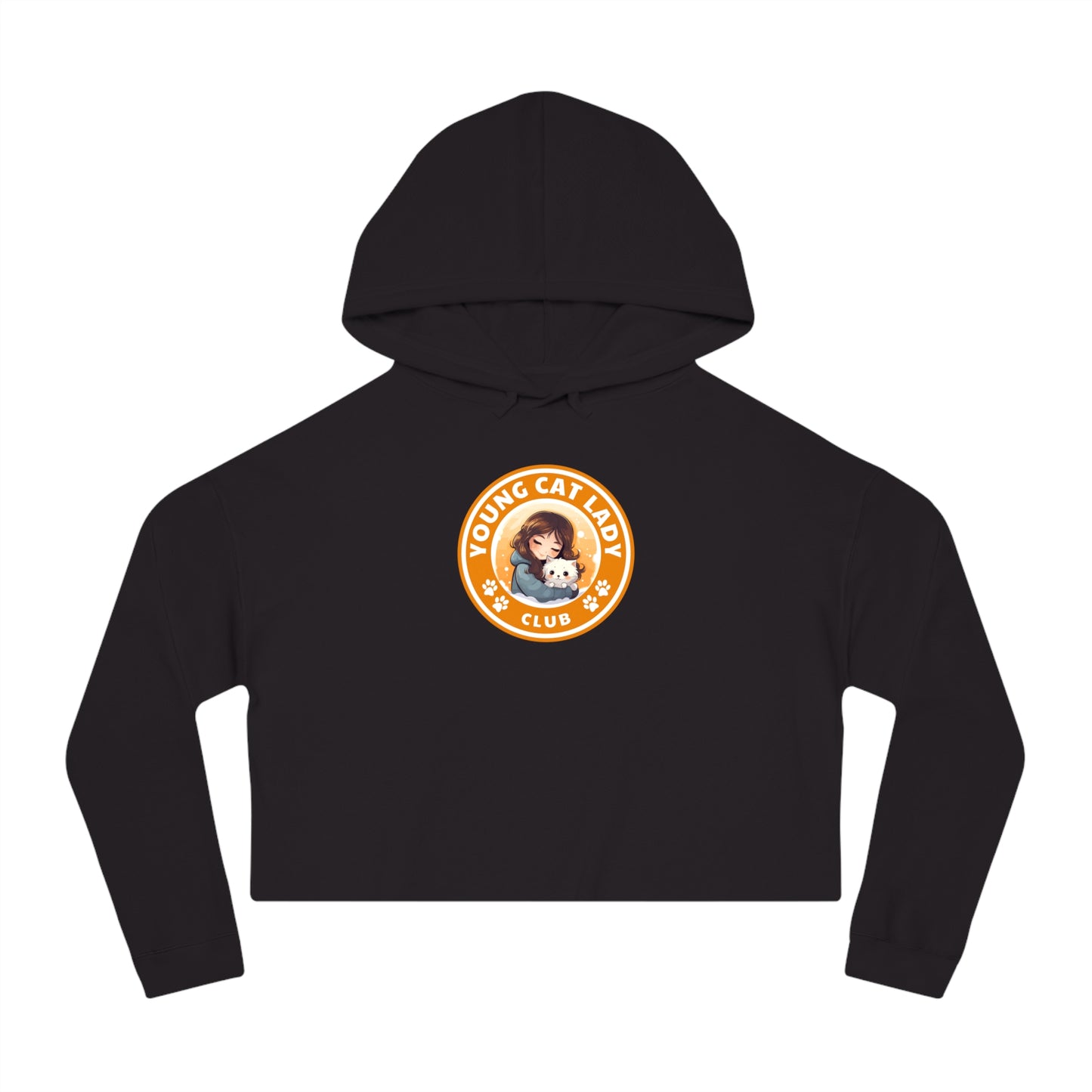 Young Cat Lady Club Women’s Cropped Hooded Sweatshirt