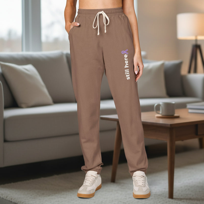 Still Here – Unisex Garment-Dyed Fleece Sweatpants