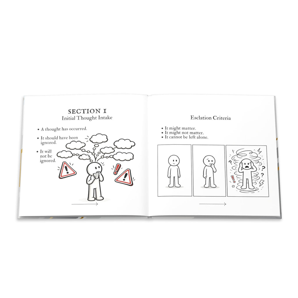 Standard Operating Procedures for Thinking Too Much - Hardcover Parody Manual