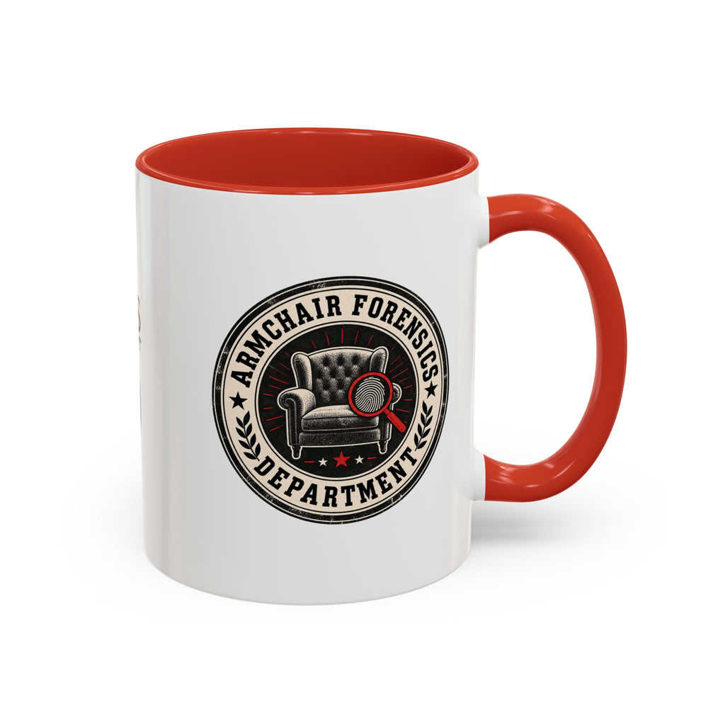 Armchair Forensics Department Accent Coffee Mug, True Crime Mug, 11 oz & 15 oz