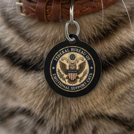 Federal Bureau of Emotional Support Cats Pet Tag