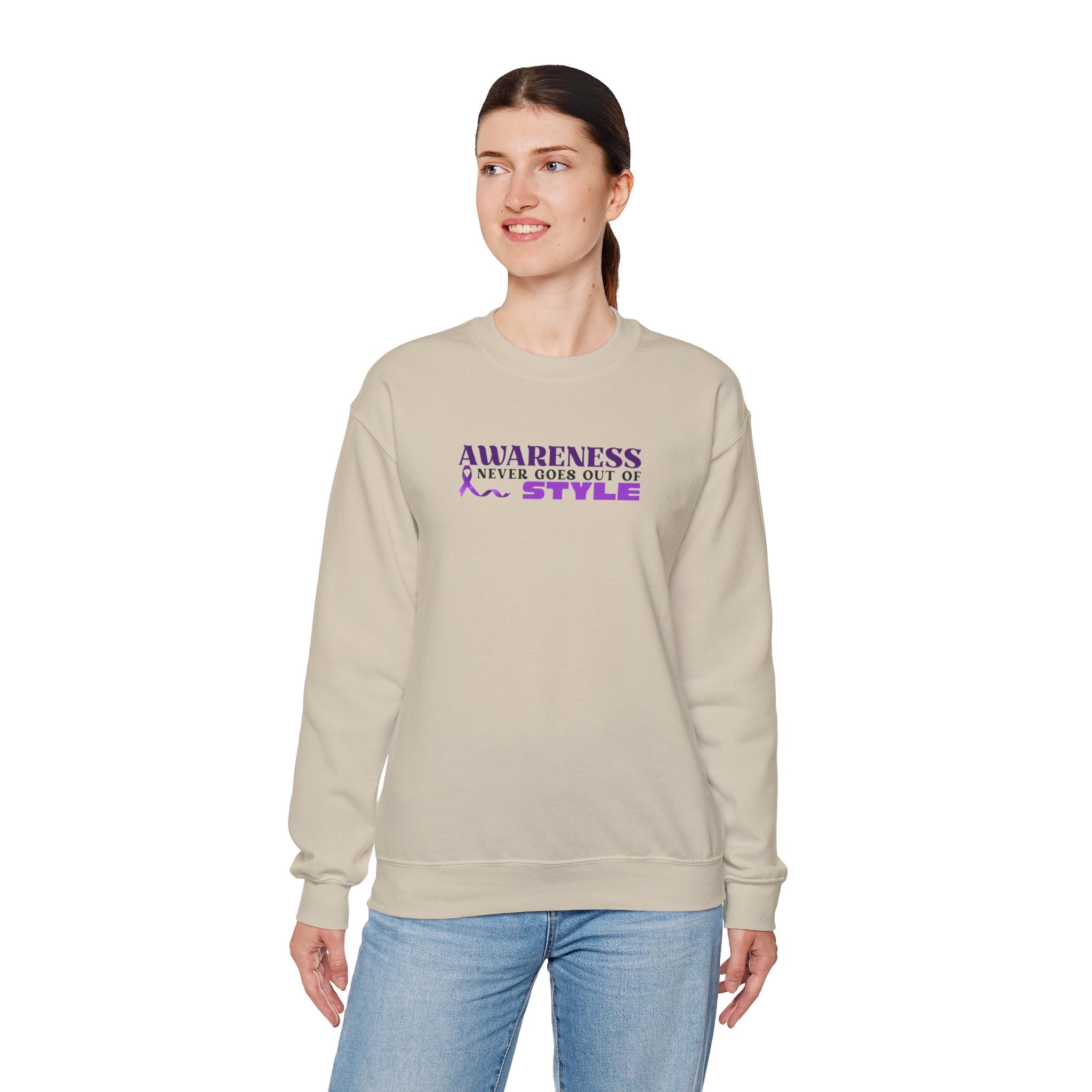 “Awareness Never Goes Out of Style” Embroidered Sweatshirt