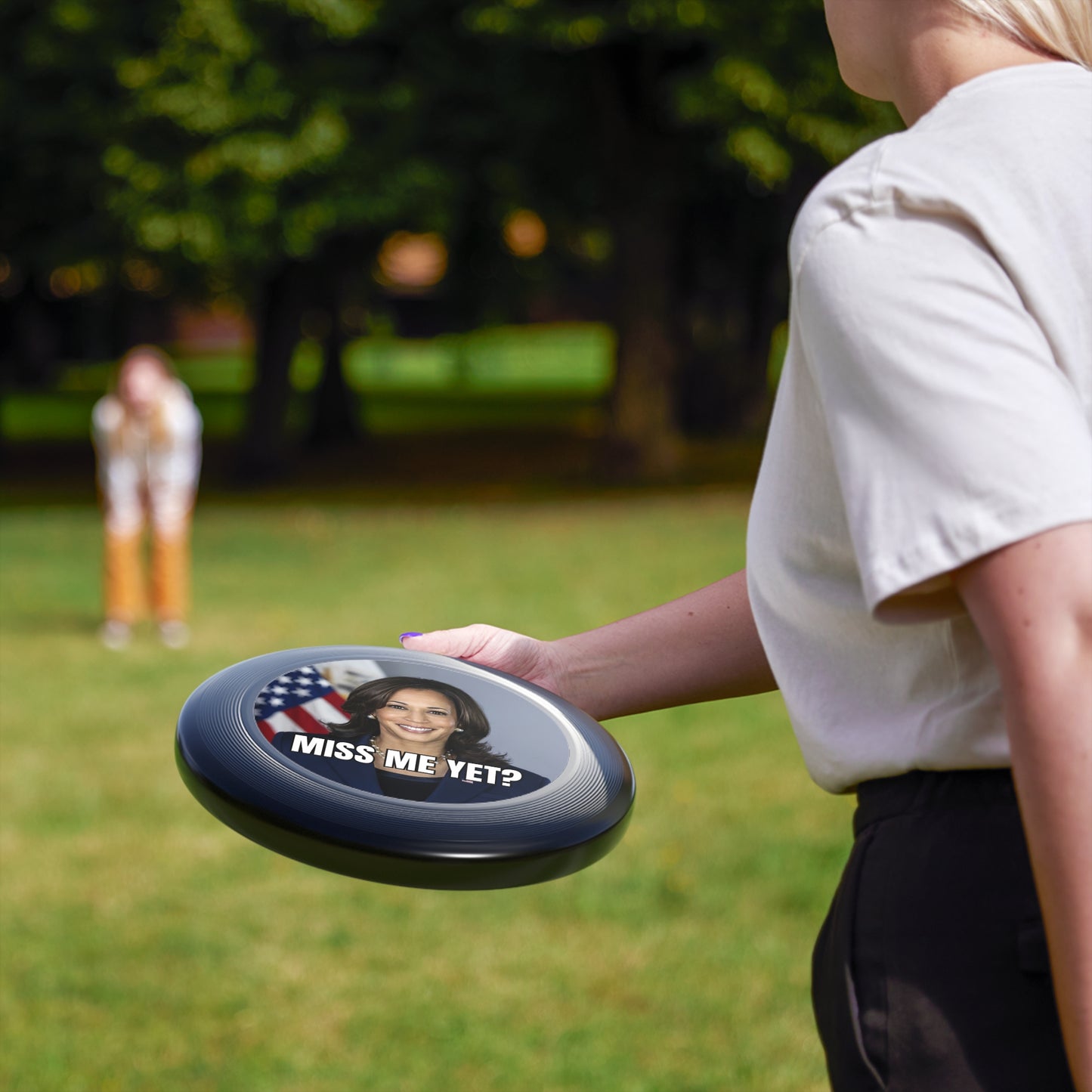 Funny Political Frisbee - 'Miss Me Yet?' Outdoor Game for Large Gatherings