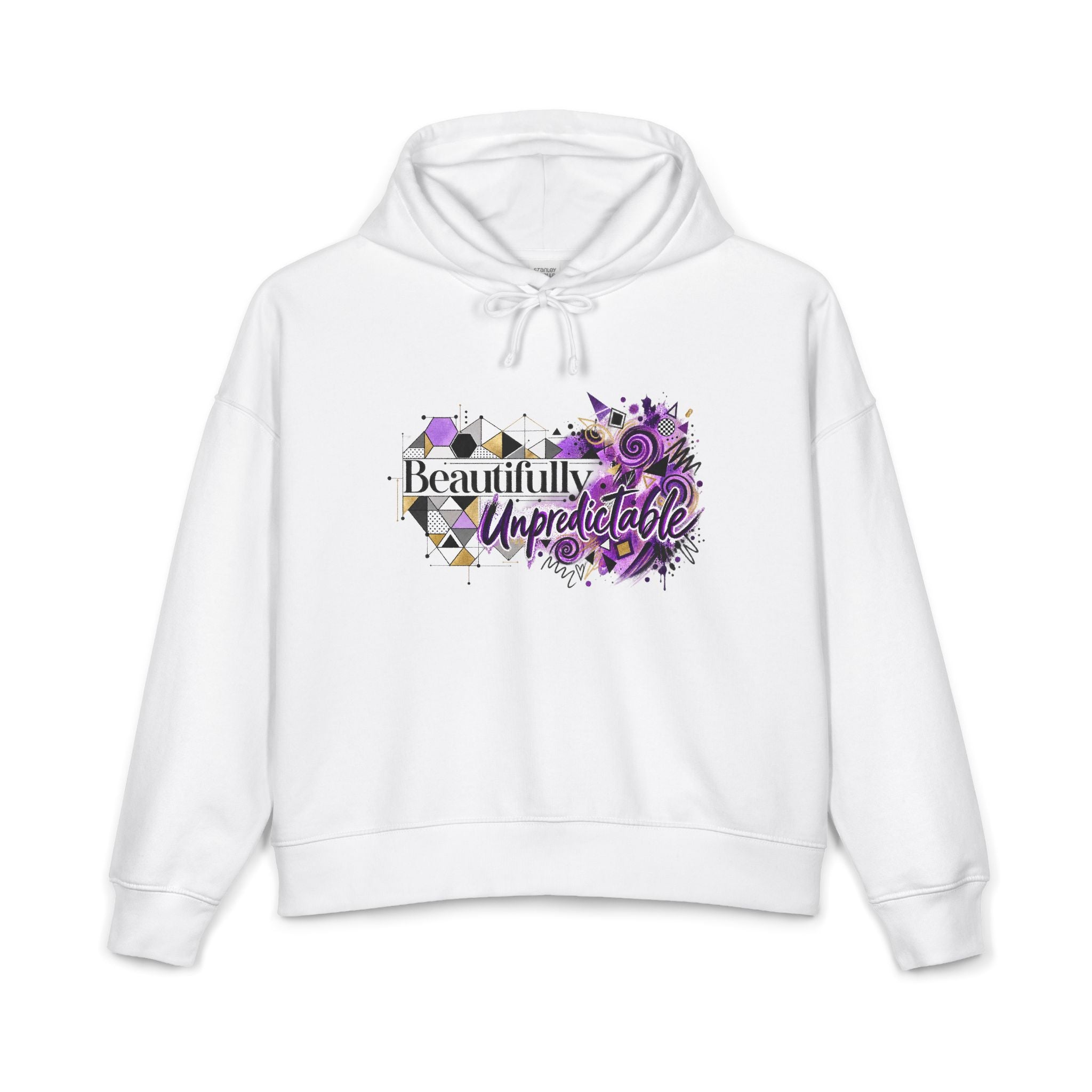 Beautifully Unpredictable Epilepsy Awareness Organic Cotton Hoodie