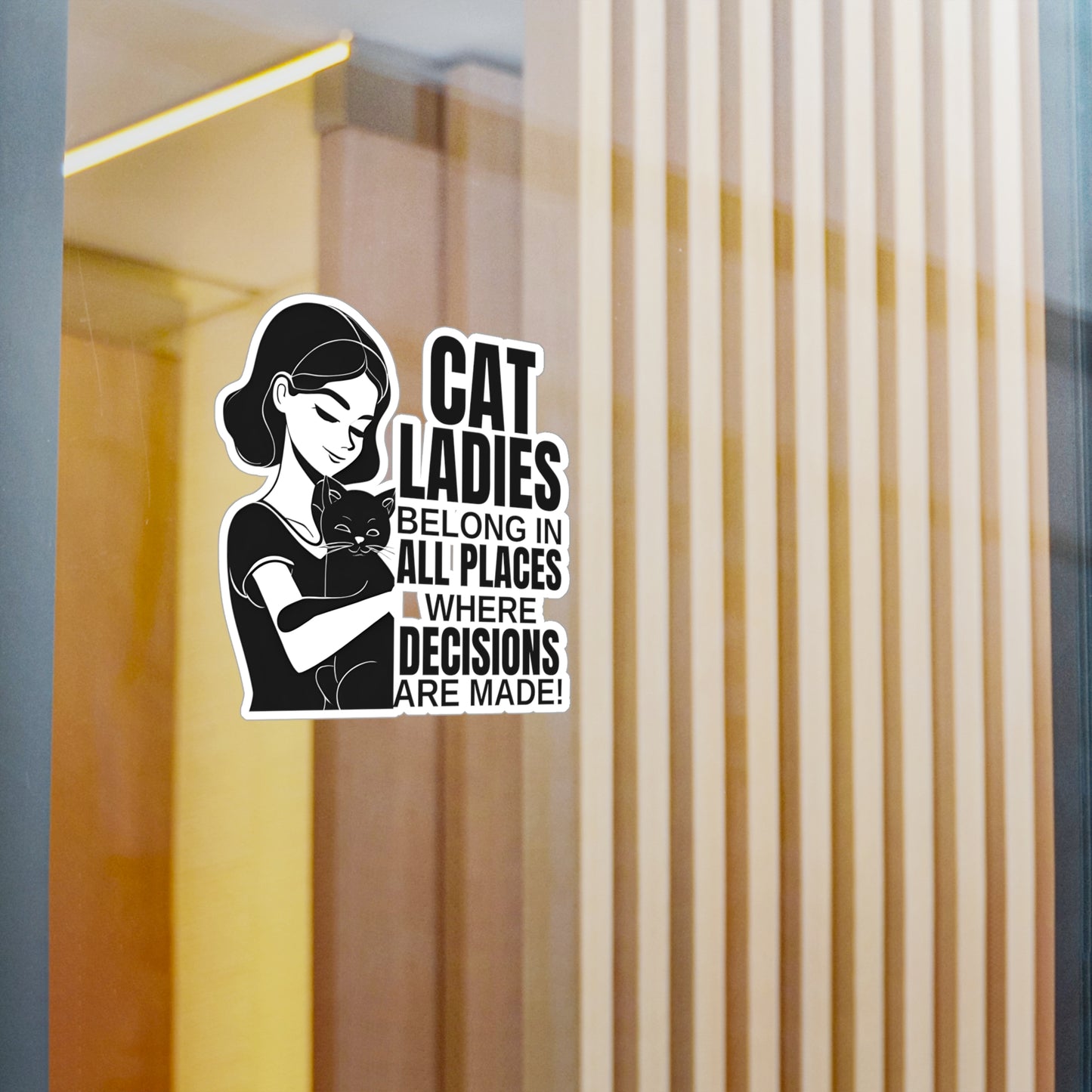 Cat Lady Vinyl Decal for Cat Lovers