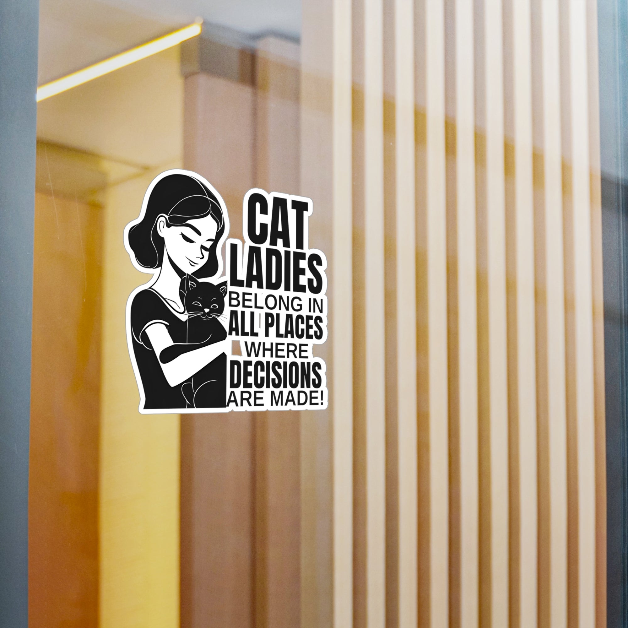 Cat Lady Vinyl Decal for Cat Lovers