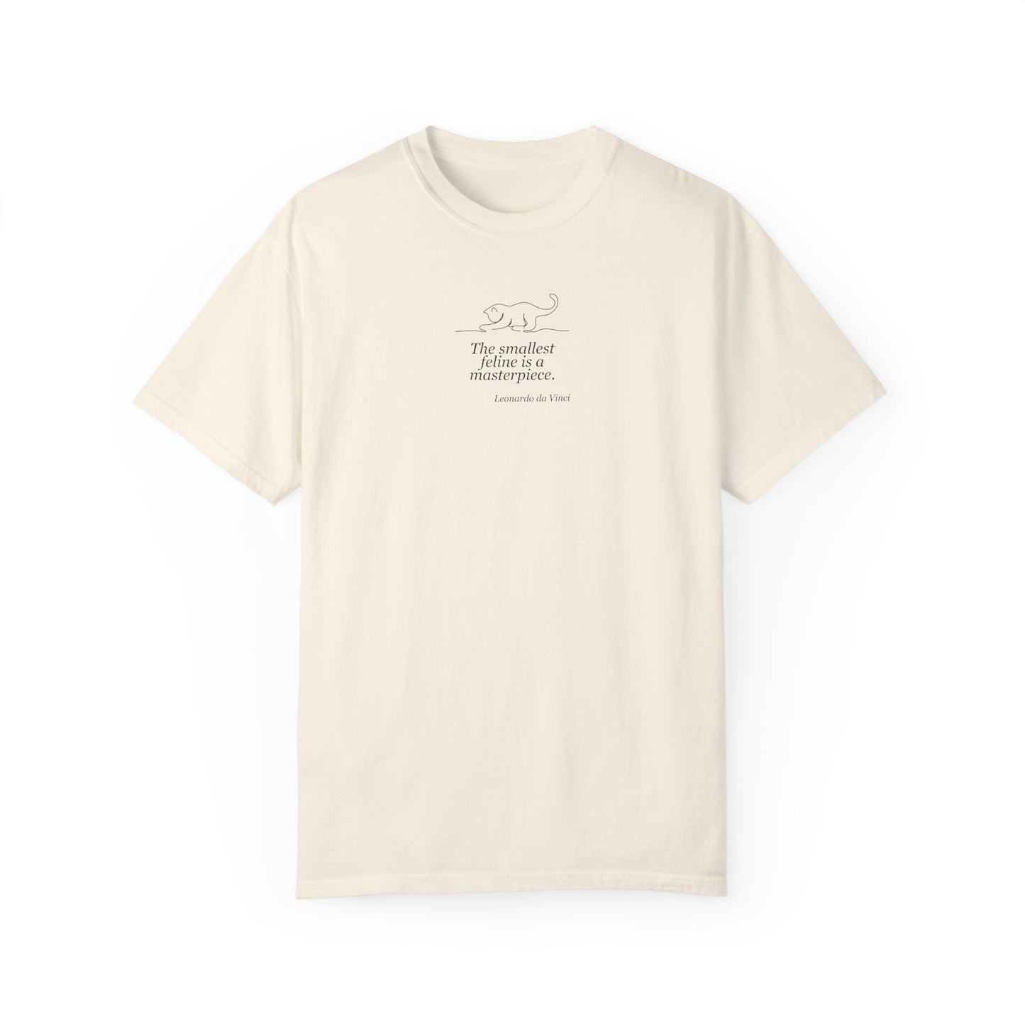 Leonardo da Vinci Inspired Unisex T-Shirt - "The Smallest Feline is a Masterpiece"
