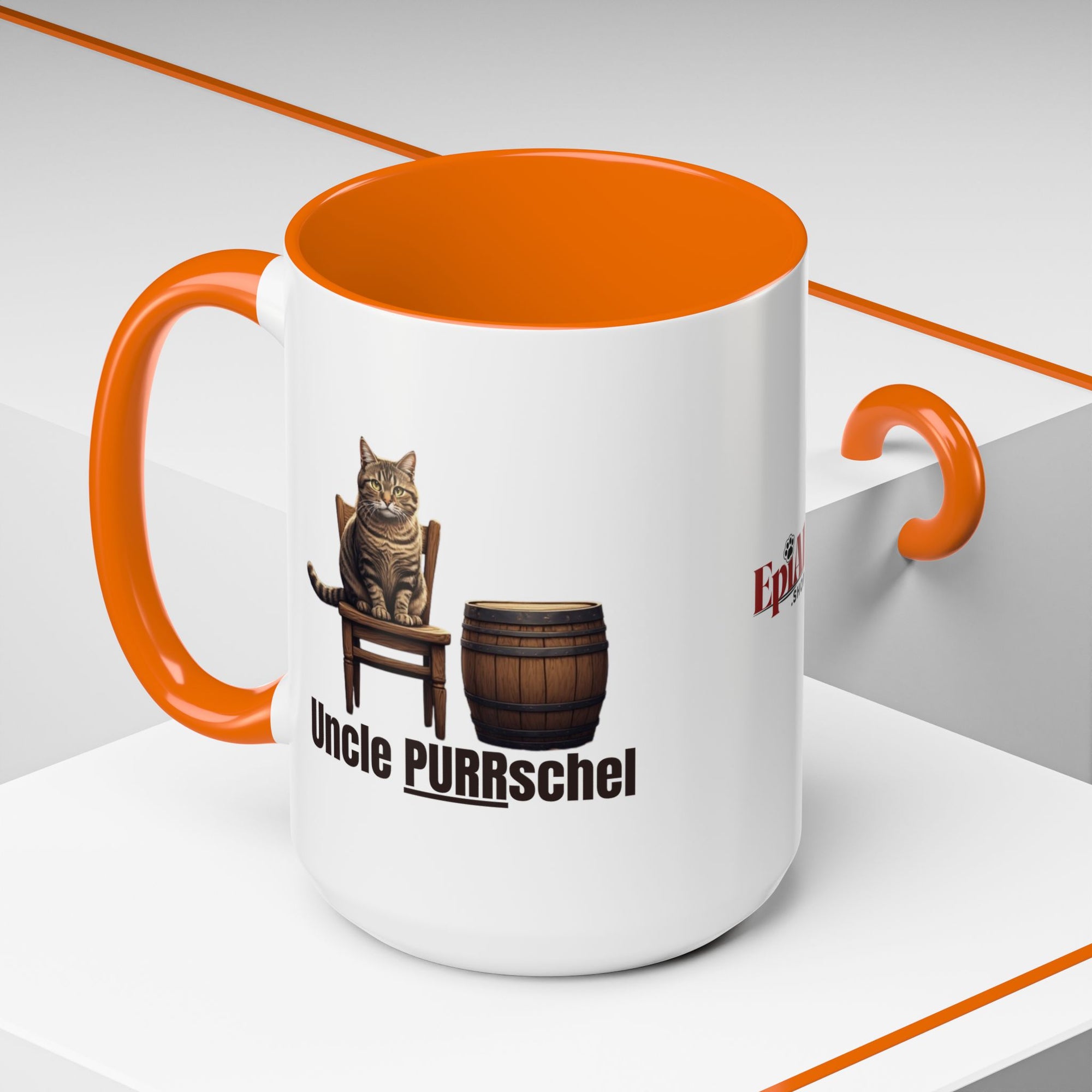 Humorous Uncle Purrschel Cat Accent Coffee Mug
