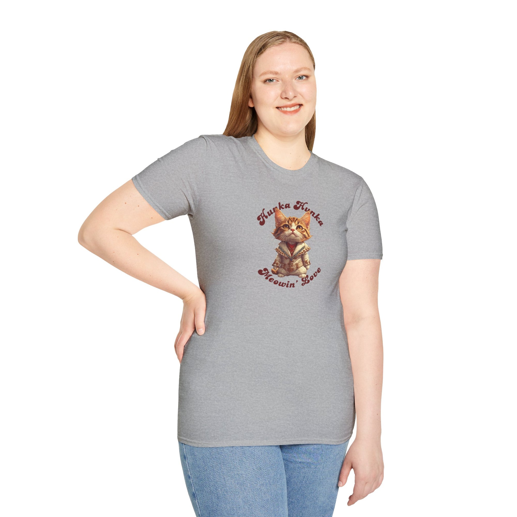Hunka Hunka Meowin’ Love Graphic Unisex T-Shirt