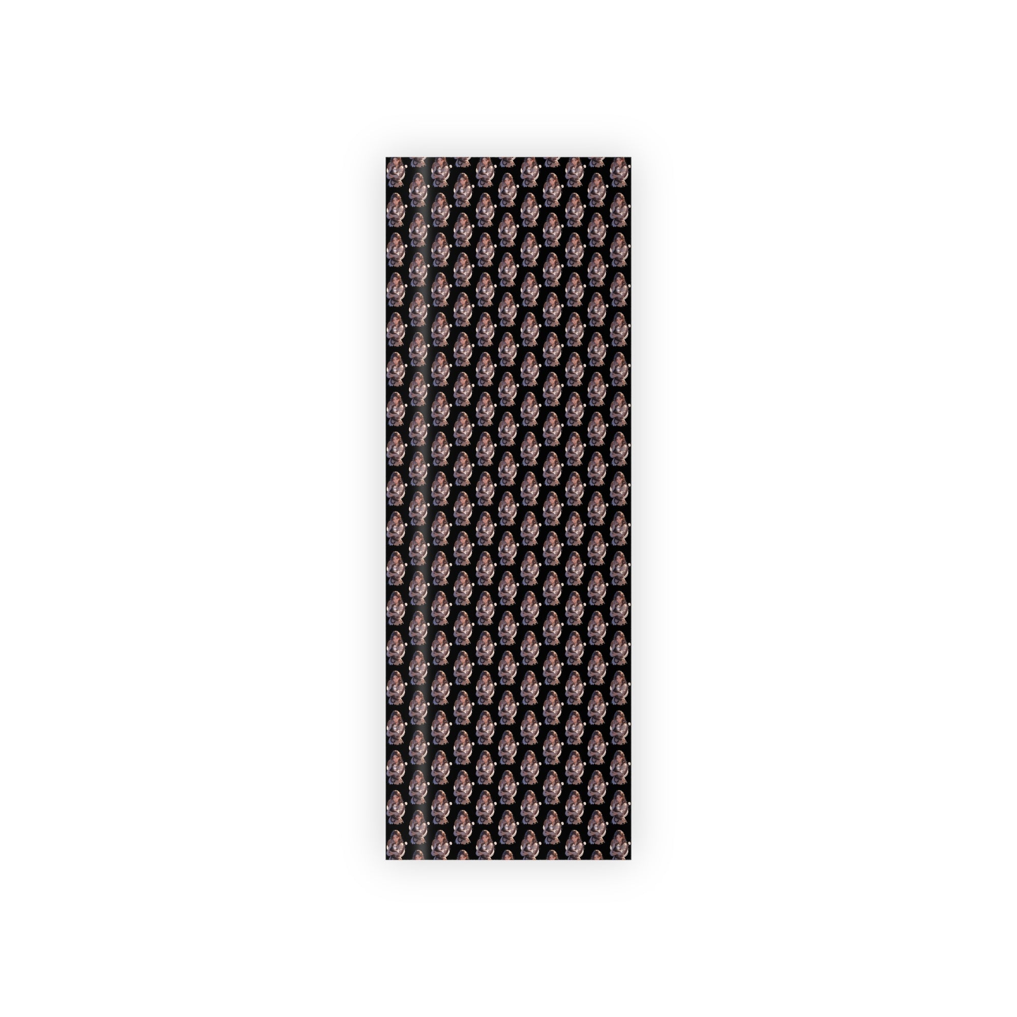 Chic Black Anime Cat Lady Gift Wrapping Paper Roll