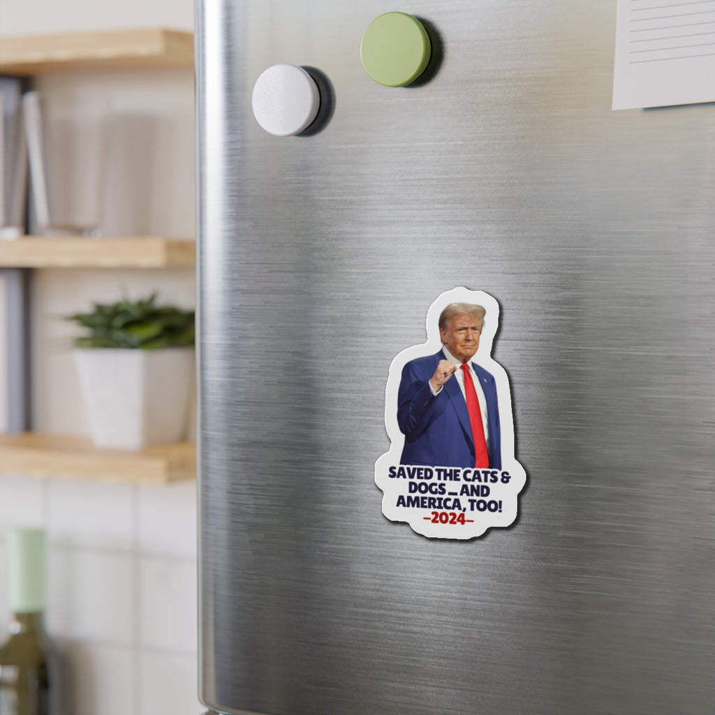 Trump Saved the Cats & Dogs Die-Cut Magnets